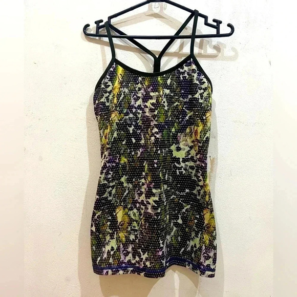 Lululemon Power Y Tank *Luon
Floral Sport White Multi / Gator Green - Picture 1 of 5